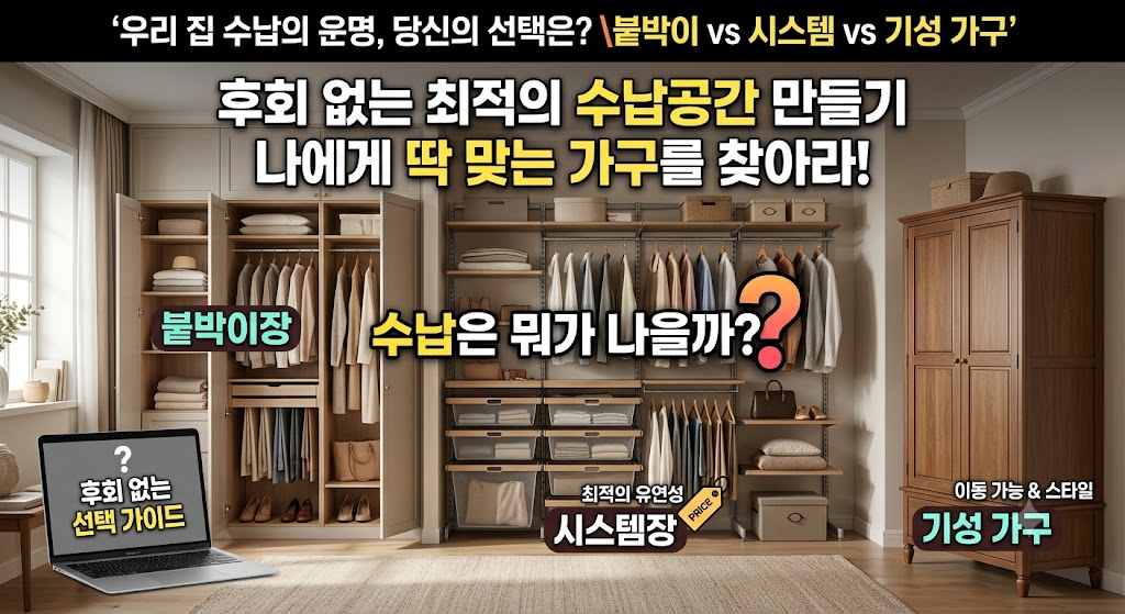 붙박이장·시스템장·기성 가구, 수납은 뭐가 나을까?