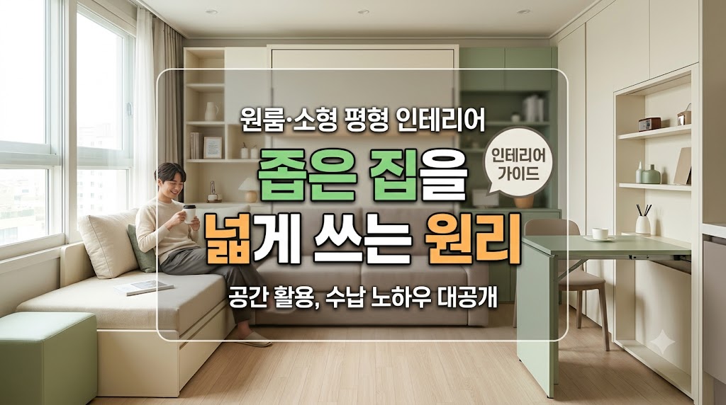 원룸·소형 평형 인테리어 — 좁은 집을 넓게 쓰는 원리